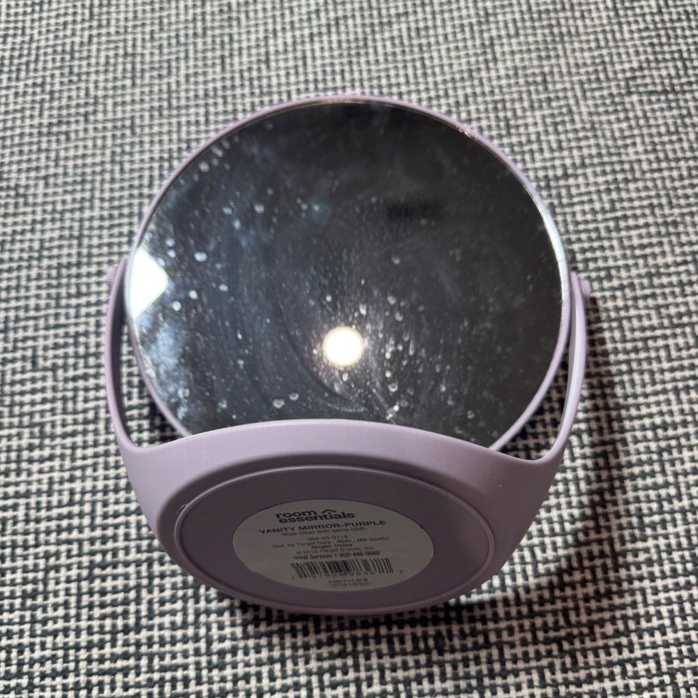 Room Essentials Purple Swivel Vanity Mirror Round Tabletop 064-05-0119